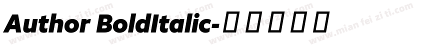 Author BoldItalic字体转换